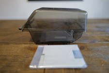 Vintage SRW Computer Components 3.5  Floppy Disk Storage Box Smoked Plastic