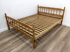 KING SIZE BED FRAME Pine Bannister Headboard Footboard Slatted Foundation