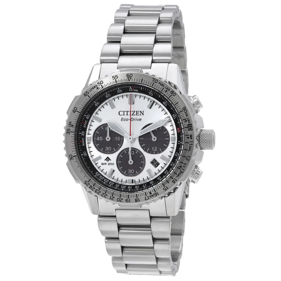 Reloj para hombre Citizen Promaster Navihawk cronógrafo esfera plateada CA4660-61A
