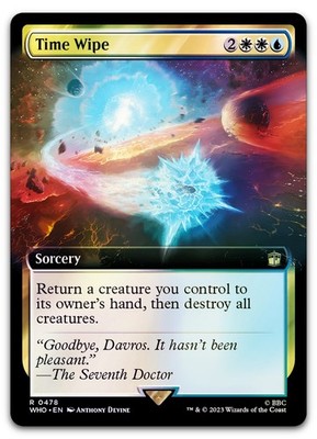 Time Wipe (Extended Art) #478 (Foil) (NM) Doctor Who WHO Magic MTG