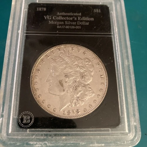 1878 s morgan silver dollar Authenticated VG Morgan Silver Dollar