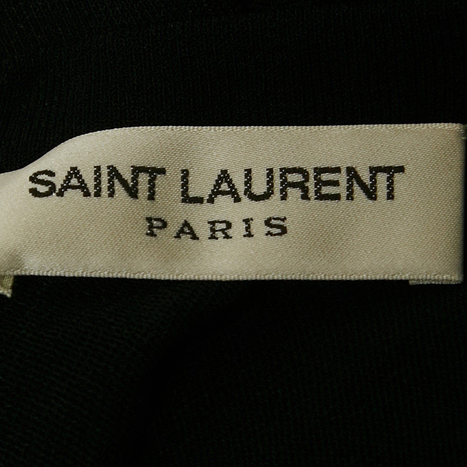 Saint Laurent Mini Abito Pattinatore Nero in Maglia e Rete XL