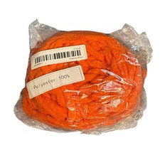 Chenille Skein Chunky Orange 100 Polyester Yarn Crafting  Knitting Projects