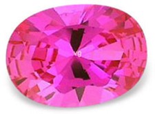 8x6 mm 1.6 cts oval cut pink lab created Sapphire