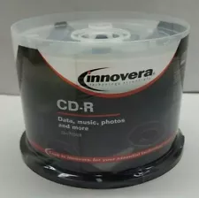 50 Pack- Innovera CD-R Discs - 700MB 80min 52x Spindle Silver Music #IVR77950
