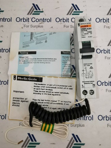 LOT 3PCS Merlin Gerin C60HC6R100 miniature circuit breaker -C60H RCBO - Picture 2 of 4