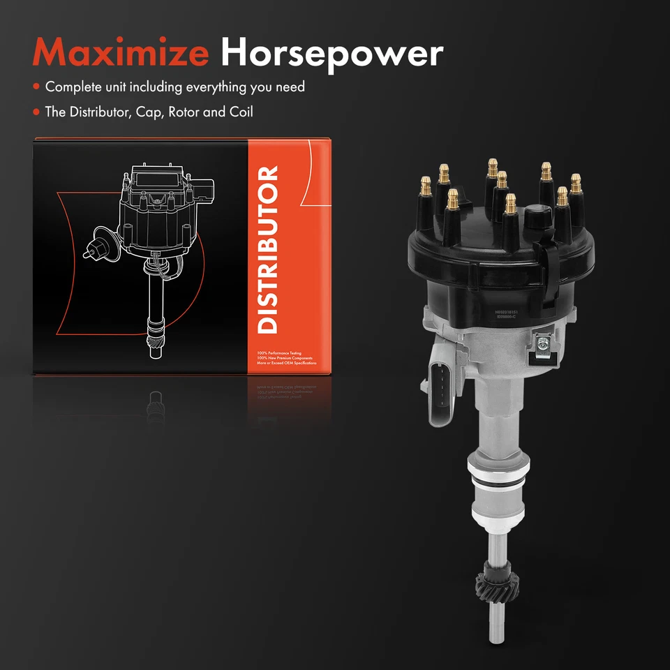 Distribuidor de ignição com tampa e rotor para Ford Bronco E-150 Econoline F-150 F-250 - Imagem 2 de 4