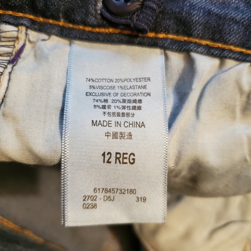 Levis 710 Super Skinny 12 Reg (27x27) Girls Jeans Mid Rise Medium Wash Denim - Picture 11 of 11