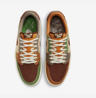 靴 Air Jordan 1 Low ZION Flax and Oil Green Nike Jordan 1 x Zion Williamson Low OG Flax and Oil Green DZ7292
