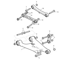 TESLA MODEL S REAR LEFT OR RIGHT DRIVER SIDE LOWER CONTROL ARM OEM 2012 - 2020