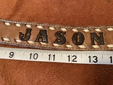Jason - Western Embossed Leather Custom Engraved Belt & Horse Buckle