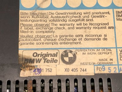 Bmw E32 Genuine Stereo Amplifier Control Module Unit 65121391752 