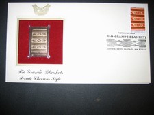2005 Rio Grande Blanket Serrate Chevrons Style Gold GOLDEN Replica Cover STAMP
