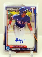 2024 Bowman Chrome 1st Pablo Guerrero Base Auto Rangers ROOKIE RC Autograph C1
