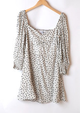 Faithfull The Brand Womens Sz 10 Arianne Mini Dress La Bleu Floral Print NEW