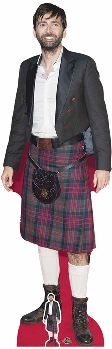 David Tennant Kilt Lifesize and FREE Mini Cardboard Cutout / Standup / Standee