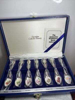 Australian Wildflower Teaspoons Vintage Australian Collectors Treasury