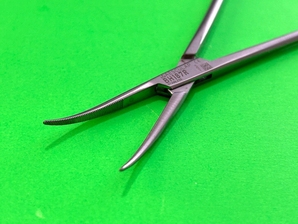 Aesculap Surgical BH187R Jacobsen Hemostatic Curved Forceps, 7.5