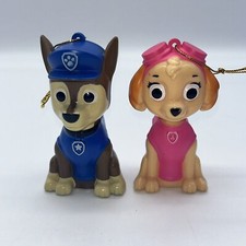 Paw Patrol Chase  Skye Christmas Ornaments Pre-owned
