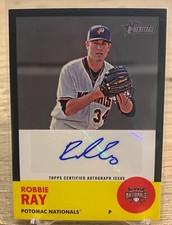 2012 Topps Heritage Minors Robbie Ray RC Black Auto #'d /50 Mariners