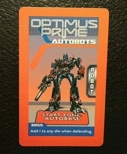 Transformers Optimus Prime Autobots RISK 2007 CARD Cybertron Battle Edition - Picture 1 of 4