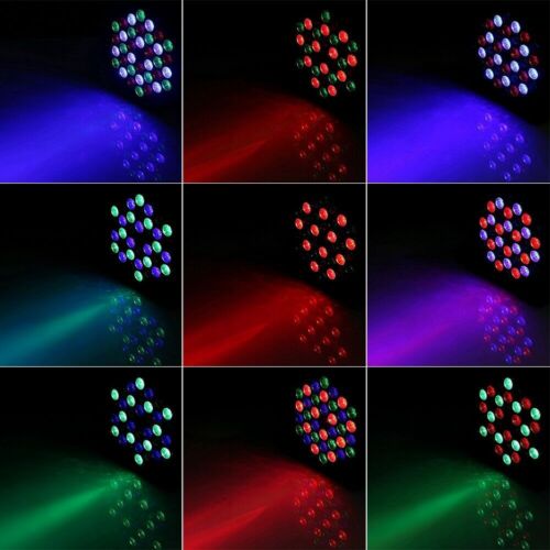 36 LED Stage Lights RGB Par Can Flat DMX512 DJ Disco Bar Uplighter Lighting RC - Picture 4 of 5