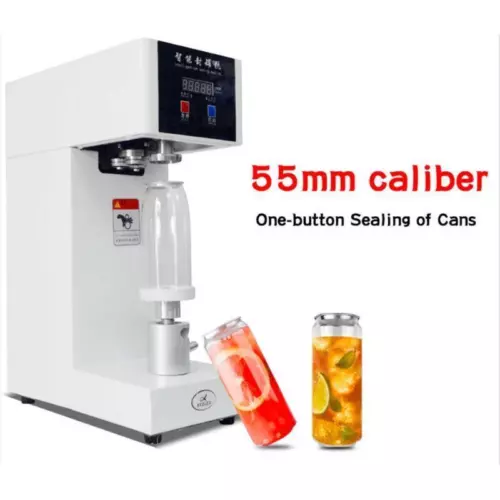 55MM Nueva Máquina de Sellado Eléctrico de Bebidas Leche Té Bebida Botella Sellador Latas Sellador - Imagen 11 de 13