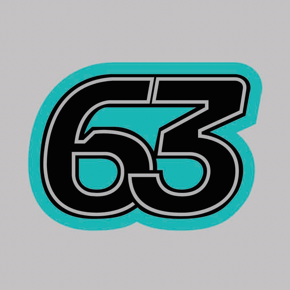 2025 F1 George Russell 63 Driver Number Sticker | eBay