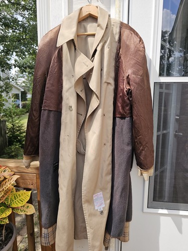 Vintage LONDON FOG Douglas Trench Coat Maincoats 42R Detective Dick Tracy Flaw - Picture 4 of 14
