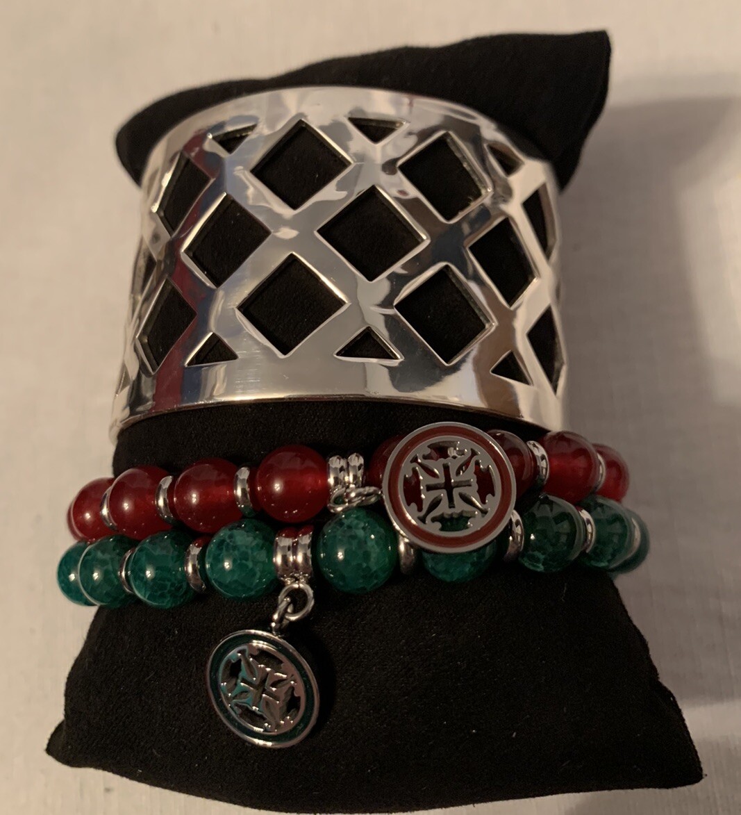 Christmas Themed Rustic Cuff Set - image 2
