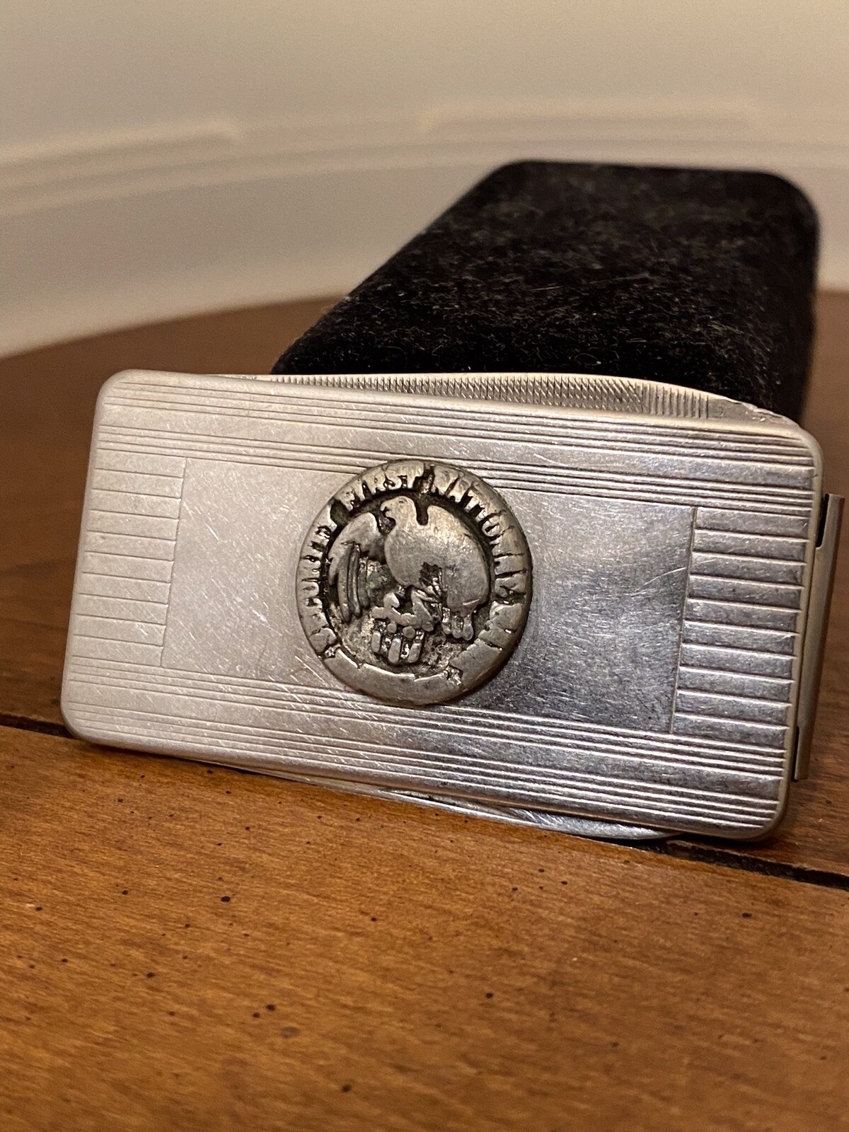 Vintage Imperial Money Clip with Knife & Nail File - Security First National City Bank New York-image