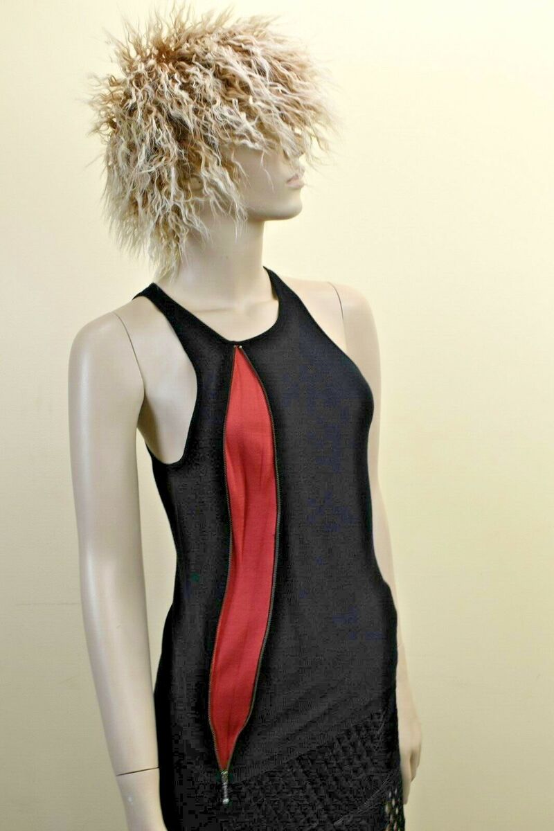 NWT BALENCIAGA KNITS BLACK RED SETA SILK KNIT 2X ZIP NWT BALENCIAGA KNITS BLACK RED SETA SILK KNIT 2X ZIP