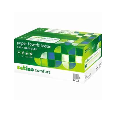 Satino Comfort Papierhandtücher Handtuchpapier Z-Falz 25x23cm 100 % rc 2-lagig
