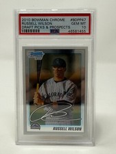 RUSSELL WILSON 2010 Bowman CHROME Draft Picks Prospects PSA 10 Rookie