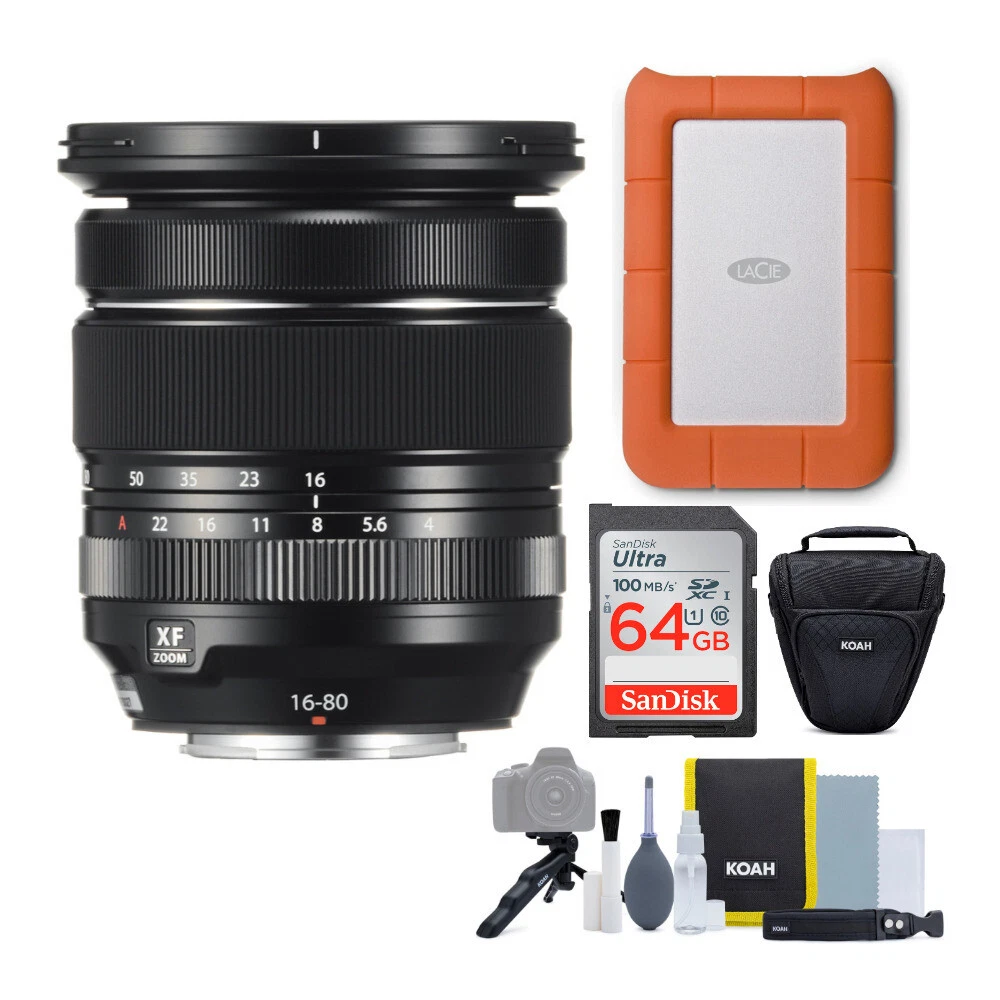 Fujifilm XF 16-80mm F4 R OIS WR Lens with 1TB Hard Drive and