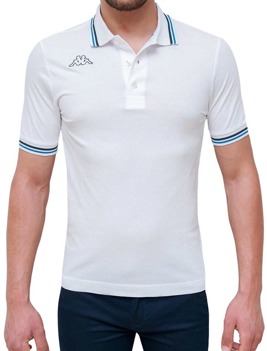 POLO UOMO KAPPA mod. MALTA BIANCA MANICHE CORTE T SHIRT MAGLIA SPORT CASUAL