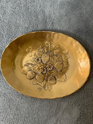 Wendell August Forge Solid Bronze Plate Hand Hammered Hallmarked