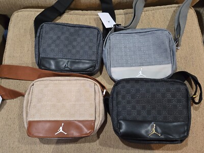 NIKE JORDAN レザーバッグ Air Jordan Jumpman Luxe Handbag with Strap (Black / Metallic