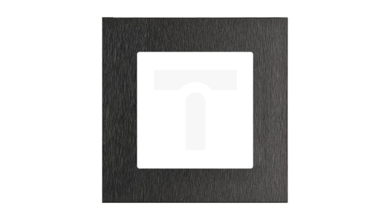 Simon 55 Nature Inox 1-fold frame, black TRN1/190 /T2UK