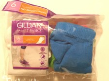 NIP Gildan Toddler Girls Liner Socks 6 pair 3-8.5 White Blue Green Purple