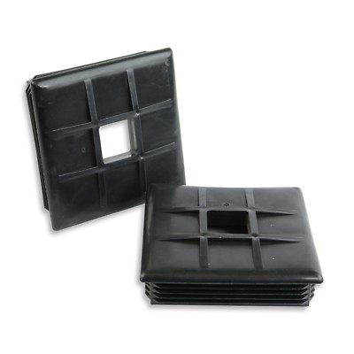 2 PACK 4'' Square Bumper Plug End Cap Cover RV Camper Trailer Vented New 