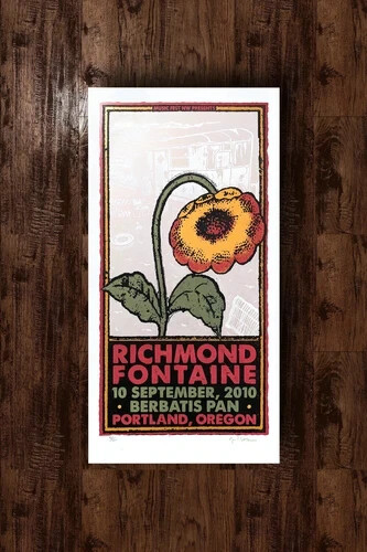 Richmond Fontaine Original Portland 2010 10. September Tour Ltd Konzert Poster - Bild 1 von 1