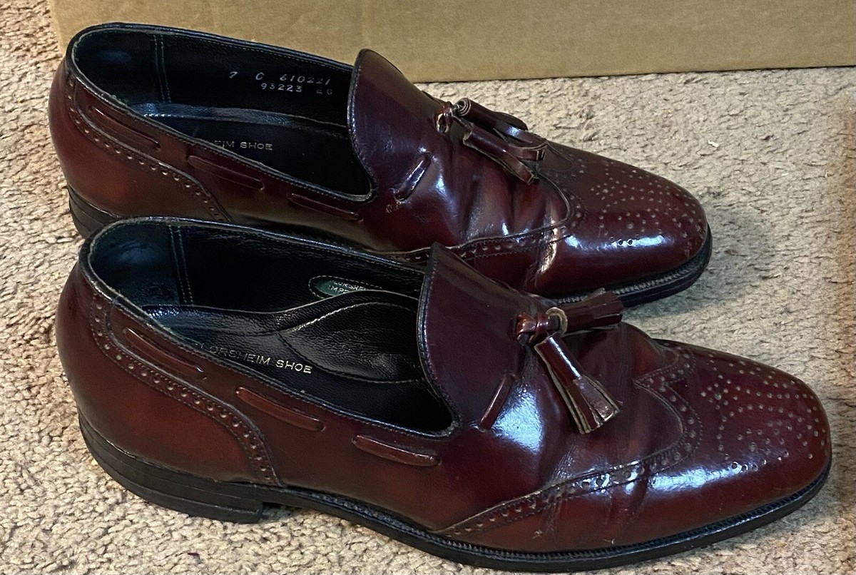 Florsheim Imperial Comfortech Burgundy Tassel Loafers Mens 14 D Wingtip Leather Florsheim Imperial Mens Wingtip Tassel Loafers Oxblood  main image 3