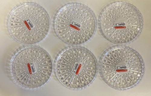 6x KUCHENTELLER -ERIKA- KRISTALLPLASTE SONJA PLAST DDR 15,5cm Set Kuchen - Picture 1 of 5