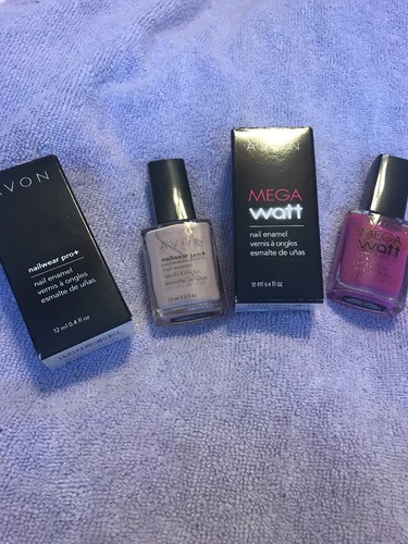 avon mega watt nail enamel-electric & nailwear pro enamel