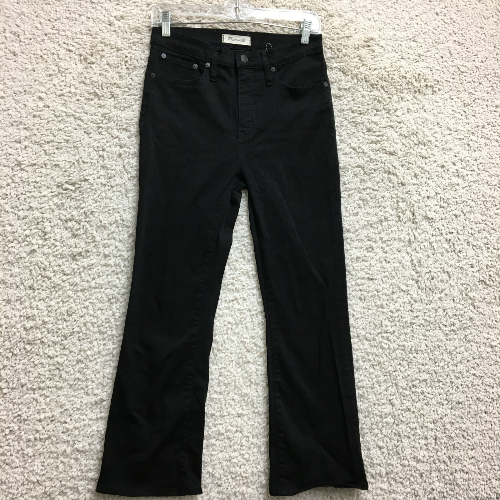 Madewell Women's Black High Rise Cali Demi Boot Cut Jeans Dark Wash Casual 26