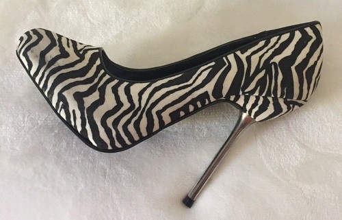Zapatos De Fiesta QUPID para mujeres Sexy Plataforma Zapato Taco Alto  Estampado De Cebra Talla 7 | eBay