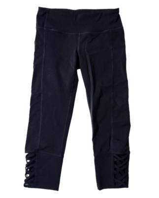 Athleta Womens S Mind Over Mat Leggings Cropped Capri Pants Yoga Gym Black