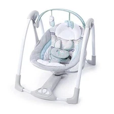 Ingenuity Compact Lightweight Portable Baby Swing with Music, Nature Sounds and 