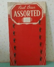 Real Brair Pipe Assorted Advertising Cardboard Store Display 17"×14"